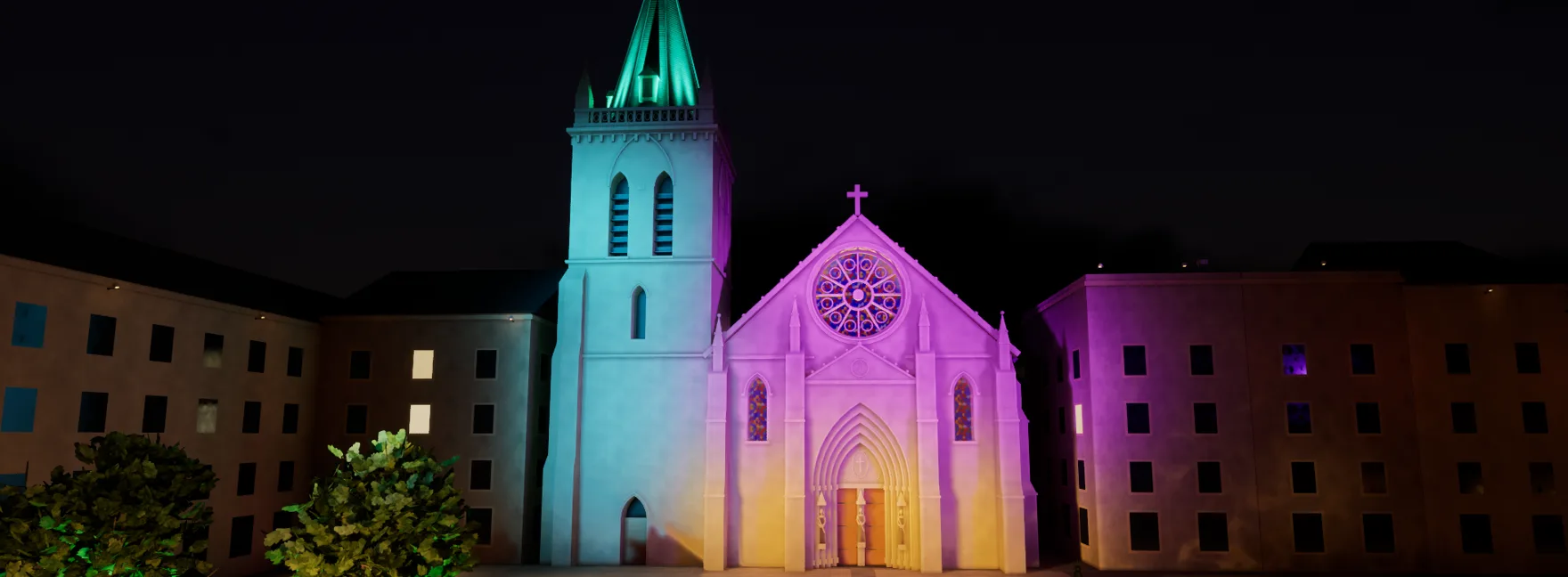 Église, ambiance Tricolore et couleurs