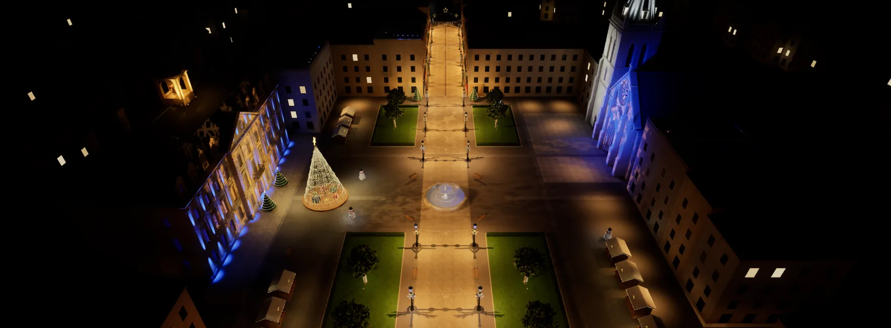 Vue d’ensemble, ambiance Noël