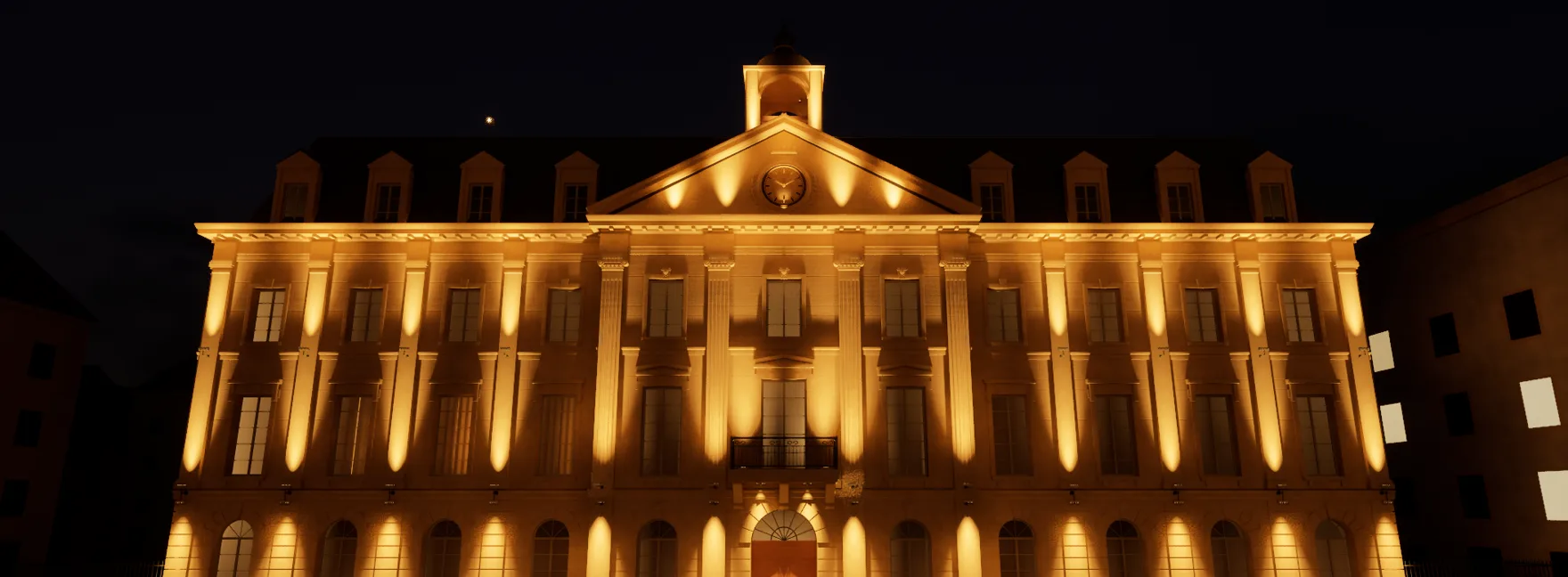 Hôtel de ville, ambiance Blanc chaud 3000 K