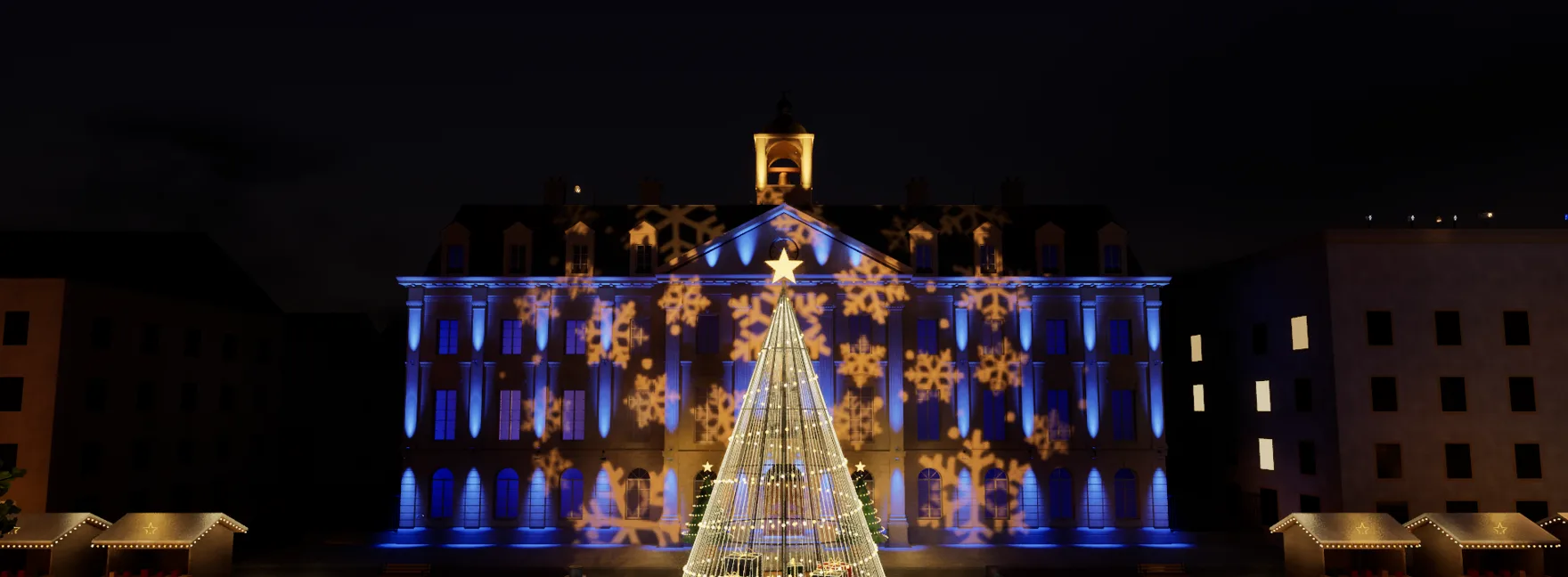Hôtel de ville, ambiance Noël